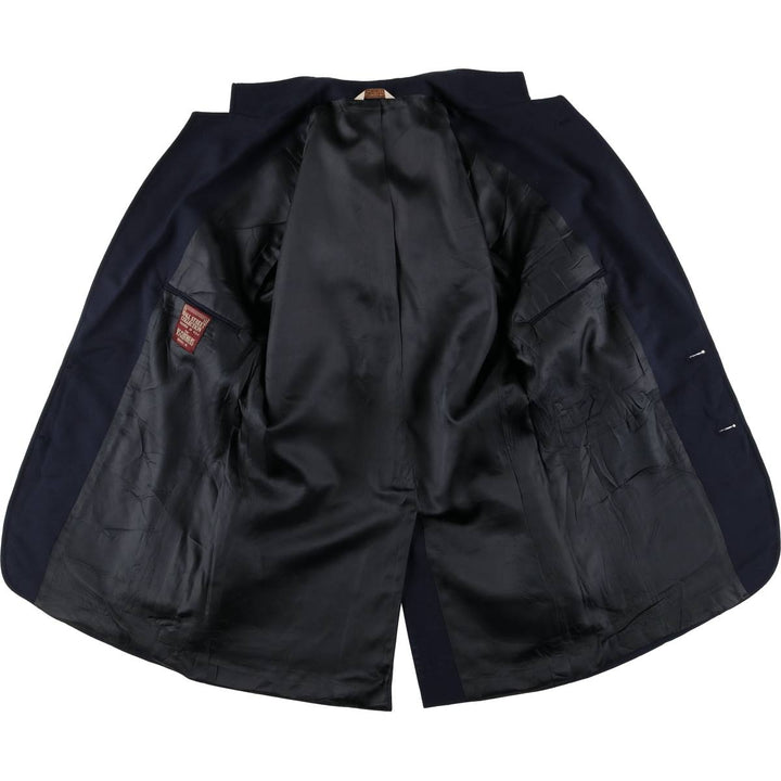 WALL STREET COLLECTION D'S CLOTHIERS Navy Blazer, Tailored Jacket, Made in USA, Men's Size L, Center Vent unclear navy blue type Vintage Second Hand