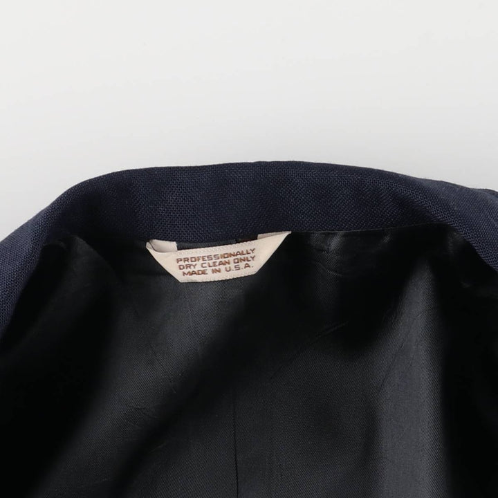 WALL STREET COLLECTION D'S CLOTHIERS Navy Blazer, Tailored Jacket, Made in USA, Men's Size L, Center Vent unclear navy blue type Vintage Second Hand