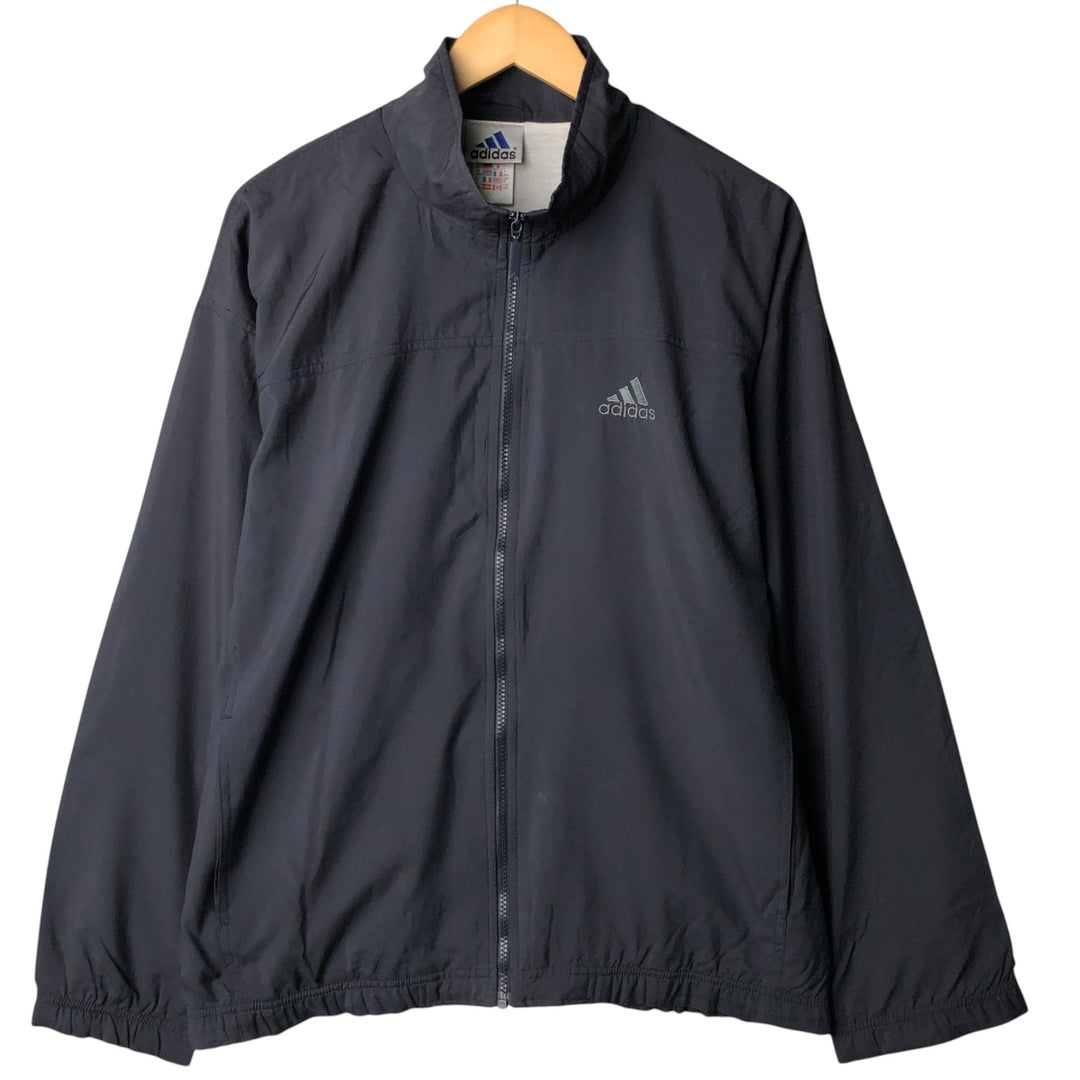 00'S adidas windbreaker, men's size M polyester navy blue type Vintage Second Hand