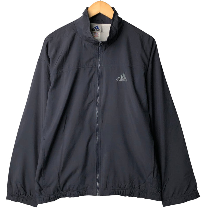 00'S adidas windbreaker, men's size M polyester navy blue type Vintage Second Hand