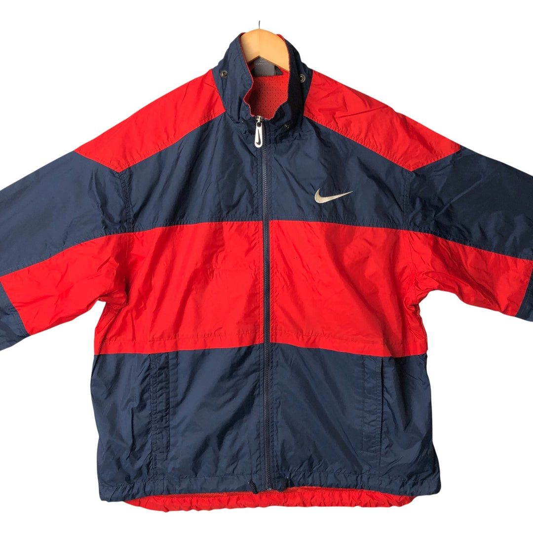 90'S Nike NIKE Back Logo Nylon Jacket, Men's Size Medium Nylon navy blue type Vintage Second Hand