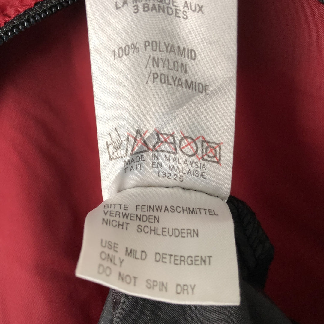 Vintage 1980'S Adidas nylon jacket with back logo, size L, men's Nylon burgundy type Vintage Second Hand