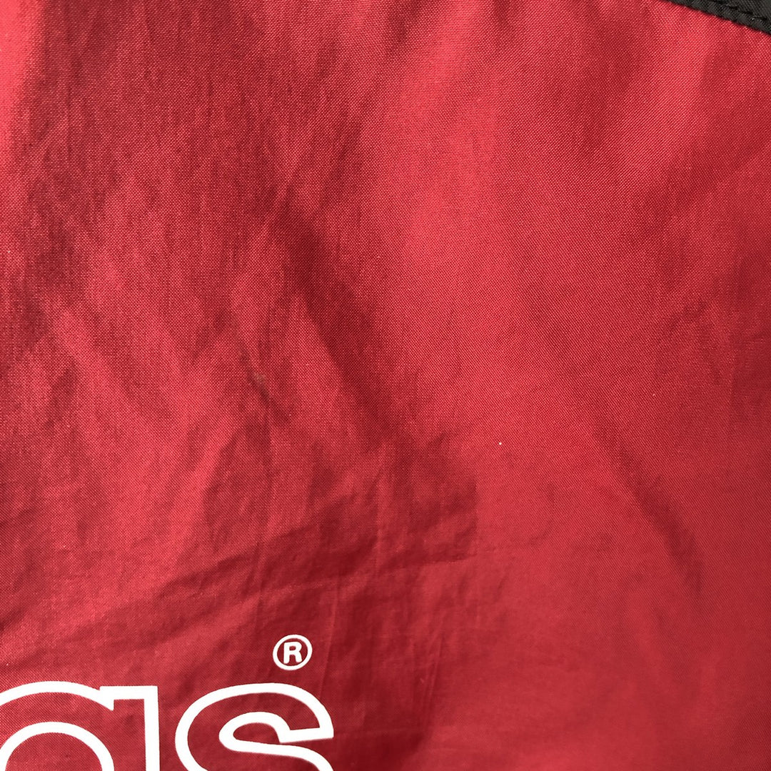 Vintage 1980'S Adidas nylon jacket with back logo, size L, men's Nylon burgundy type Vintage Second Hand