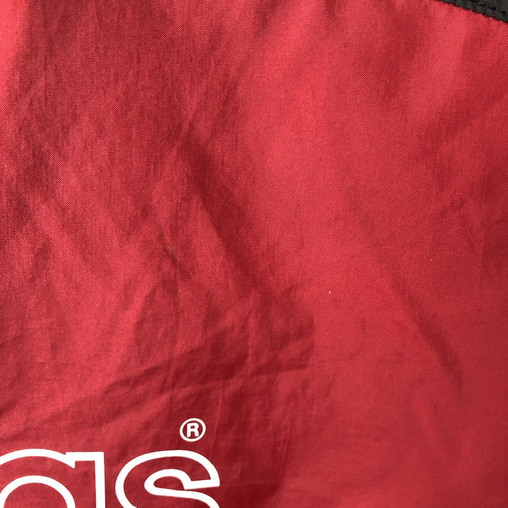 Vintage 1980'S Adidas nylon jacket with back logo, size L, men's Nylon burgundy type Vintage Second Hand