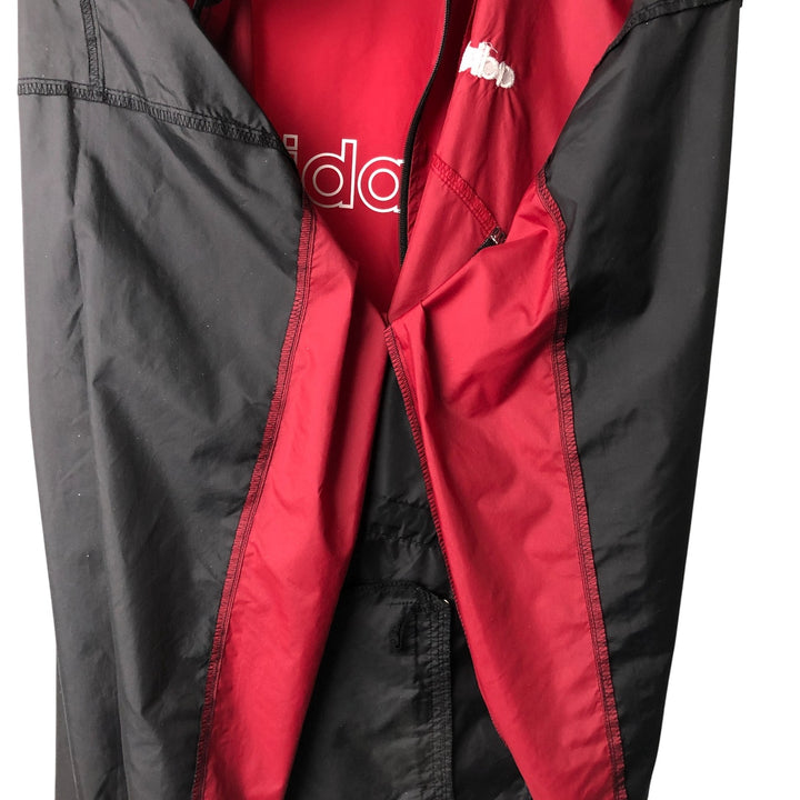 Vintage 1980'S Adidas nylon jacket with back logo, size L, men's Nylon burgundy type Vintage Second Hand