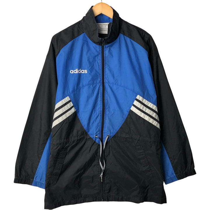 Vintage 1980'S Adidas nylon jacket with back logo, size M, men's Nylon blue type Vintage Second Hand