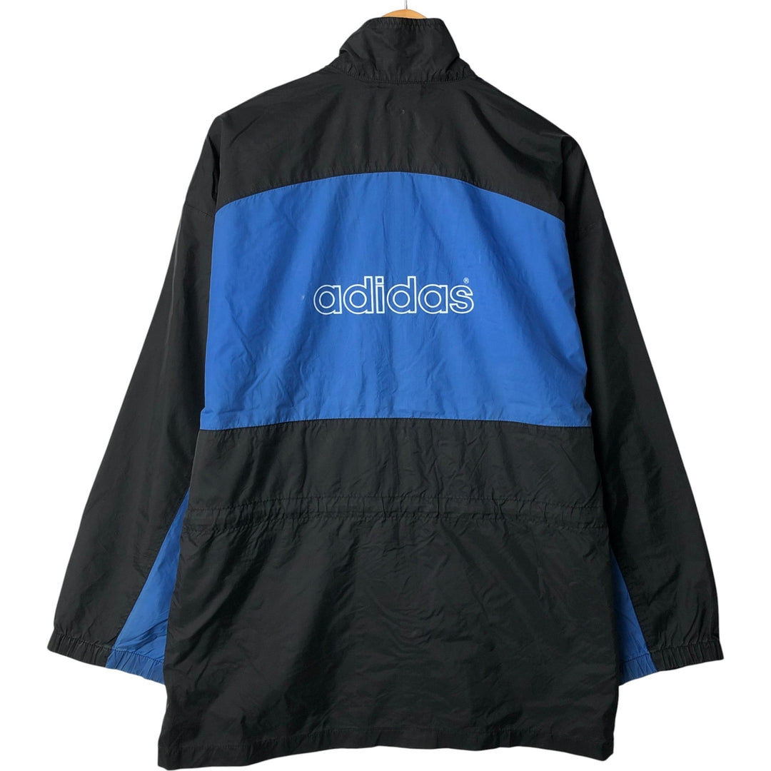 Vintage 1980'S Adidas nylon jacket with back logo, size M, men's Nylon blue type Vintage Second Hand