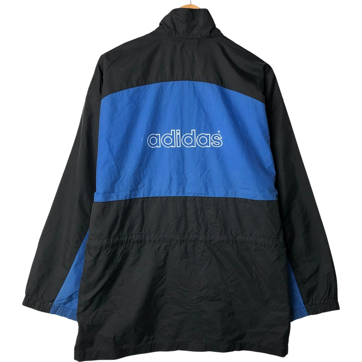 Vintage 1980'S Adidas nylon jacket with back logo, size M, men's Nylon blue type Vintage Second Hand