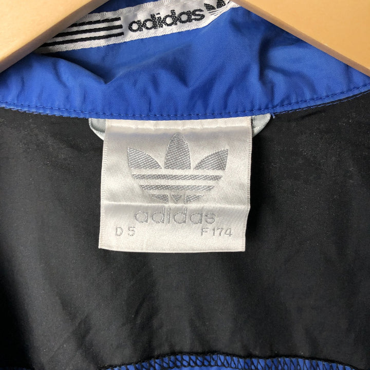 Vintage 1980'S Adidas nylon jacket with back logo, size M, men's Nylon blue type Vintage Second Hand