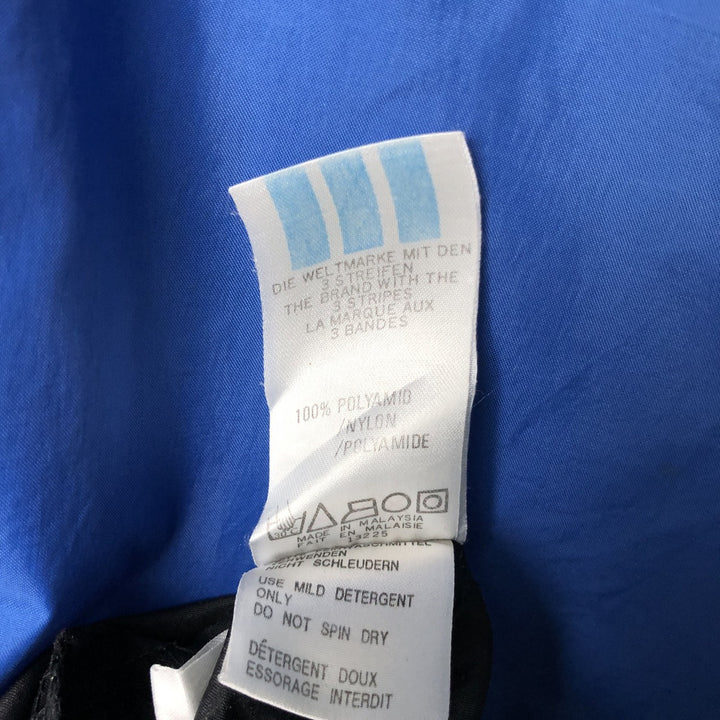 Vintage 1980'S Adidas nylon jacket with back logo, size M, men's Nylon blue type Vintage Second Hand