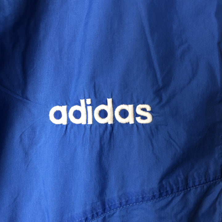 Vintage 1980'S Adidas nylon jacket with back logo, size M, men's Nylon blue type Vintage Second Hand