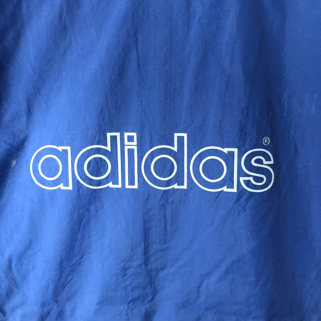 Vintage 1980'S Adidas nylon jacket with back logo, size M, men's Nylon blue type Vintage Second Hand