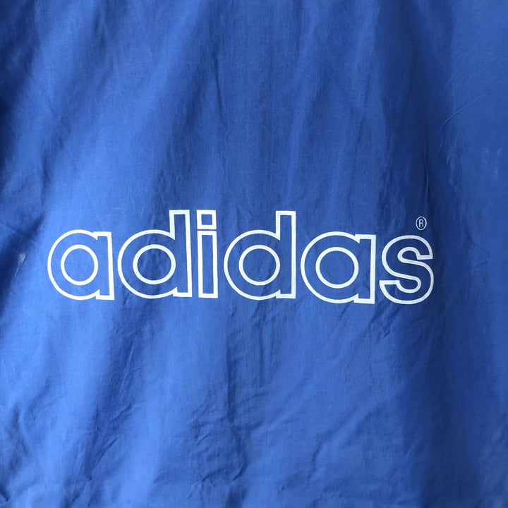 Vintage 1980'S Adidas nylon jacket with back logo, size M, men's Nylon blue type Vintage Second Hand