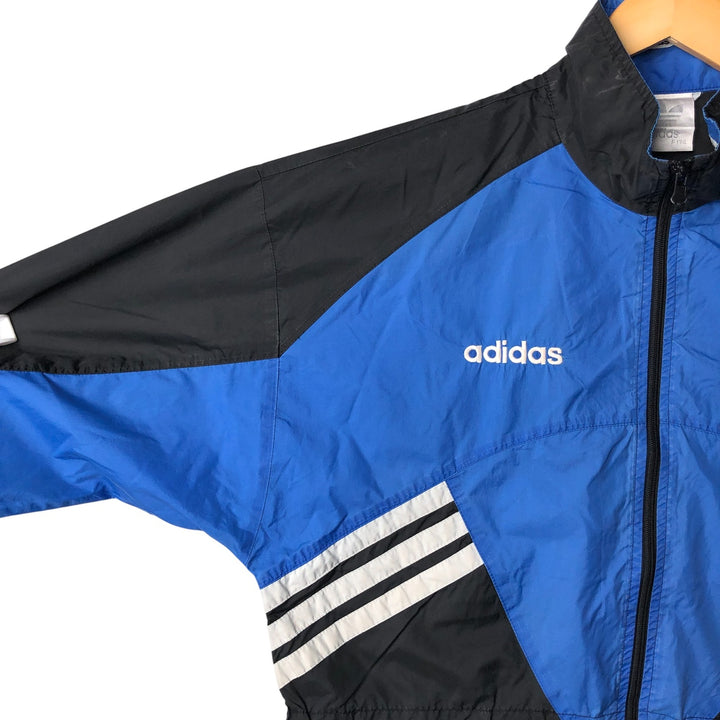 Vintage 1980'S Adidas nylon jacket with back logo, size M, men's Nylon blue type Vintage Second Hand