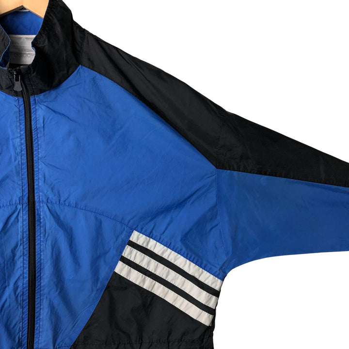 Vintage 1980'S Adidas nylon jacket with back logo, size M, men's Nylon blue type Vintage Second Hand