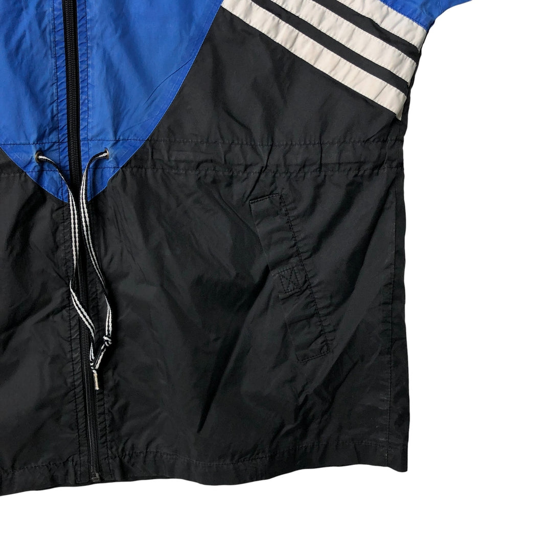 Vintage 1980'S Adidas nylon jacket with back logo, size M, men's Nylon blue type Vintage Second Hand