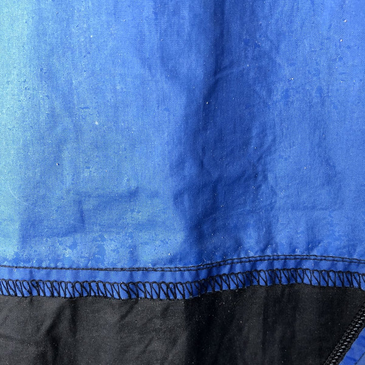Vintage 1980'S Adidas nylon jacket with back logo, size M, men's Nylon blue type Vintage Second Hand