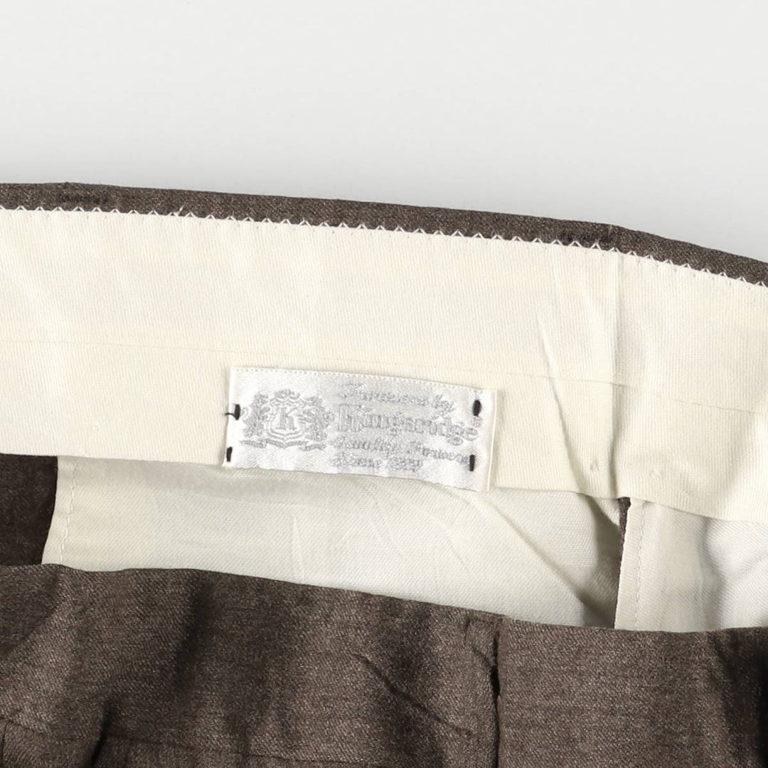 KINGSRIDGE Men's Slacks, Size W35 unclear brown type Vintage Second Hand