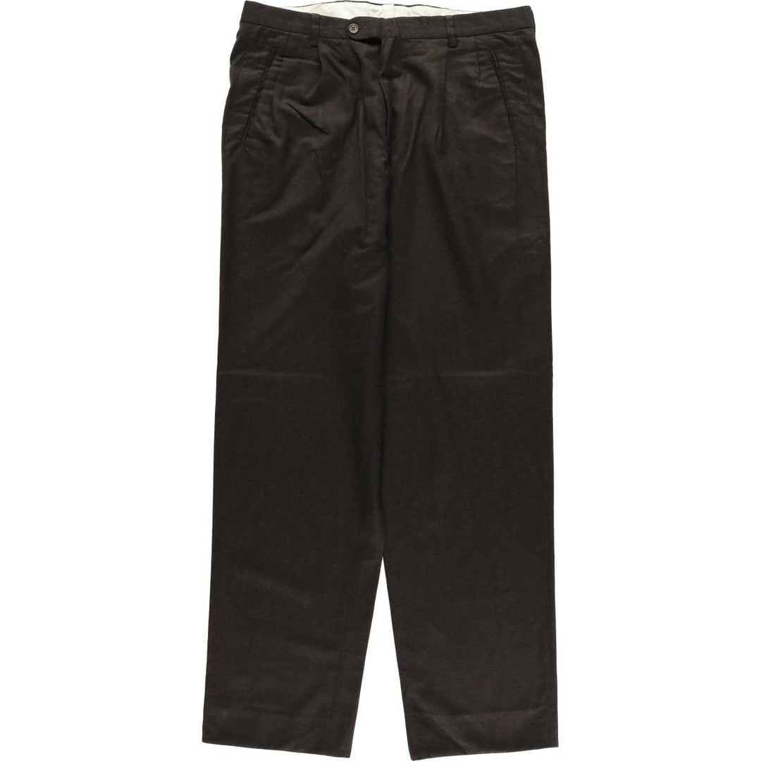 90'S PETER'S COLLECTION Two-pleat Slacks, Men's, Size W36, Vintage unclear brown type Vintage Second Hand