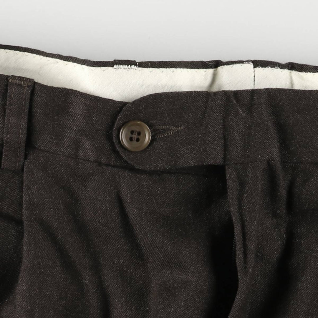 90'S PETER'S COLLECTION Two-pleat Slacks, Men's, Size W36, Vintage unclear brown type Vintage Second Hand
