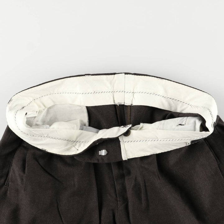 90'S PETER'S COLLECTION Two-pleat Slacks, Men's, Size W36, Vintage unclear brown type Vintage Second Hand