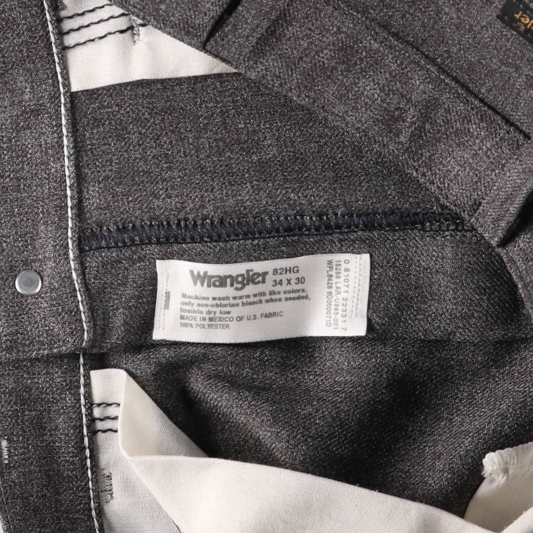 90s-00'S Wrangler Dress Jeans, Men's Vintage Slacks, Size W35 polyester gray type Vintage Second Hand