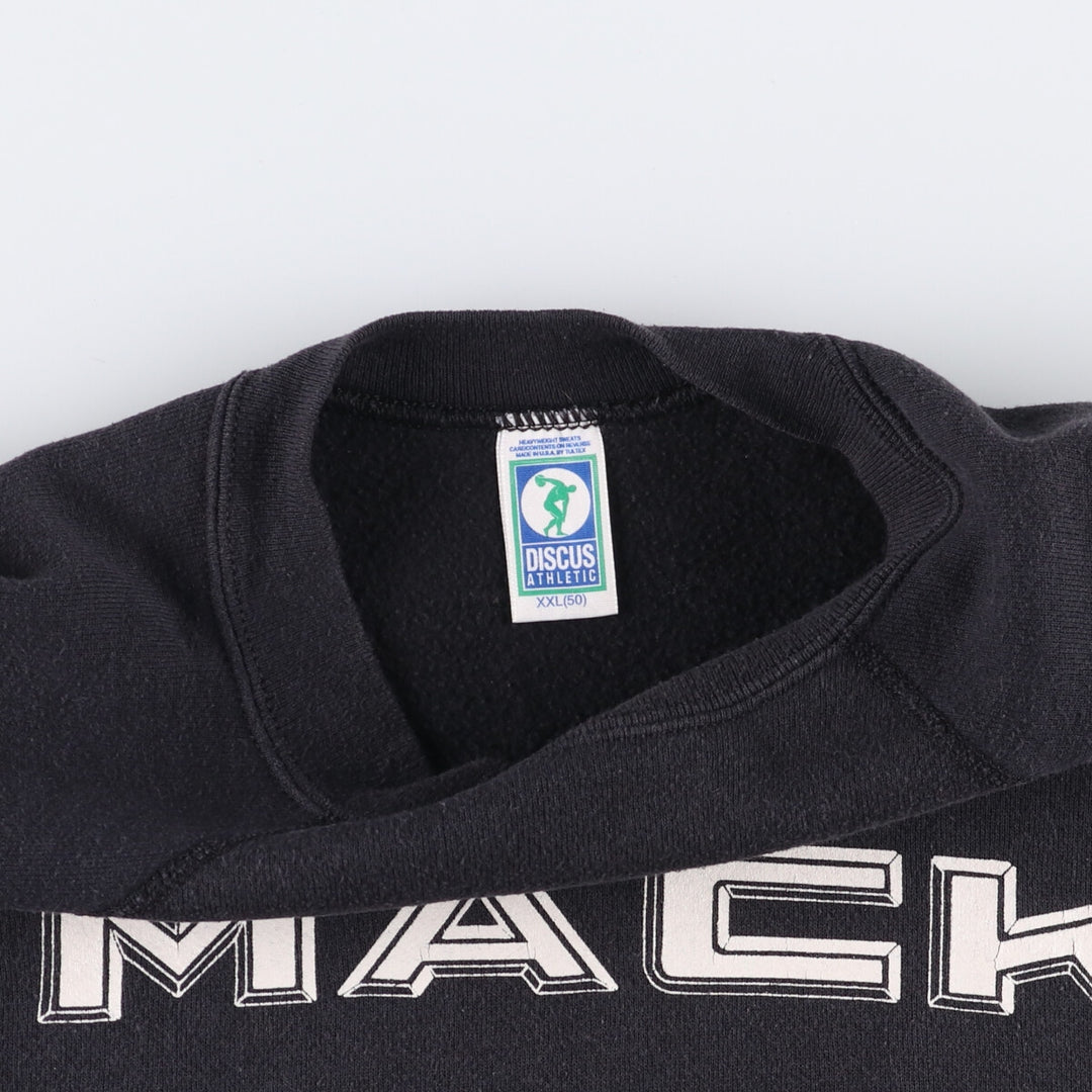90'S Vintage Discus Athletic Printed Sweatshirt, Made in USA, Men's XXL cotton black type Vintage Second Hand