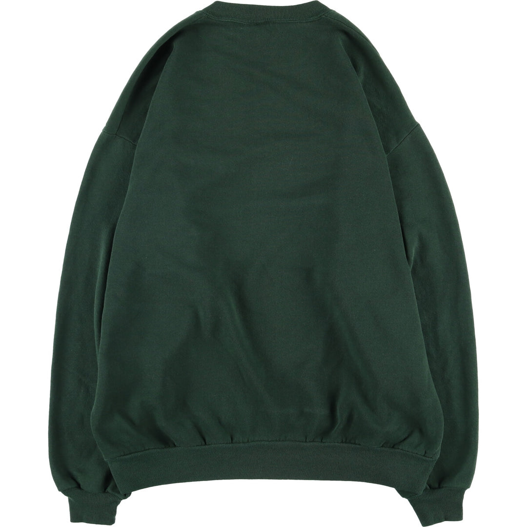 Vintage 1980'S Jerzees printed sweatshirt, made in the USA, men's size XL cotton Green type dark green Vintage Second Hand