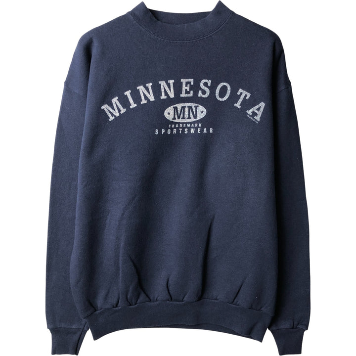 Vintage 1990'S Tultex University of Minnesota college sweatshirt, size M, men's cotton navy blue type Vintage Second Hand