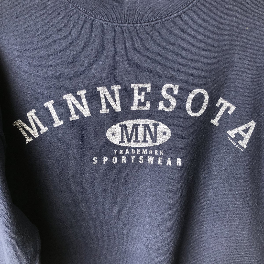 Vintage 1990'S Tultex University of Minnesota college sweatshirt, size M, men's cotton navy blue type Vintage Second Hand
