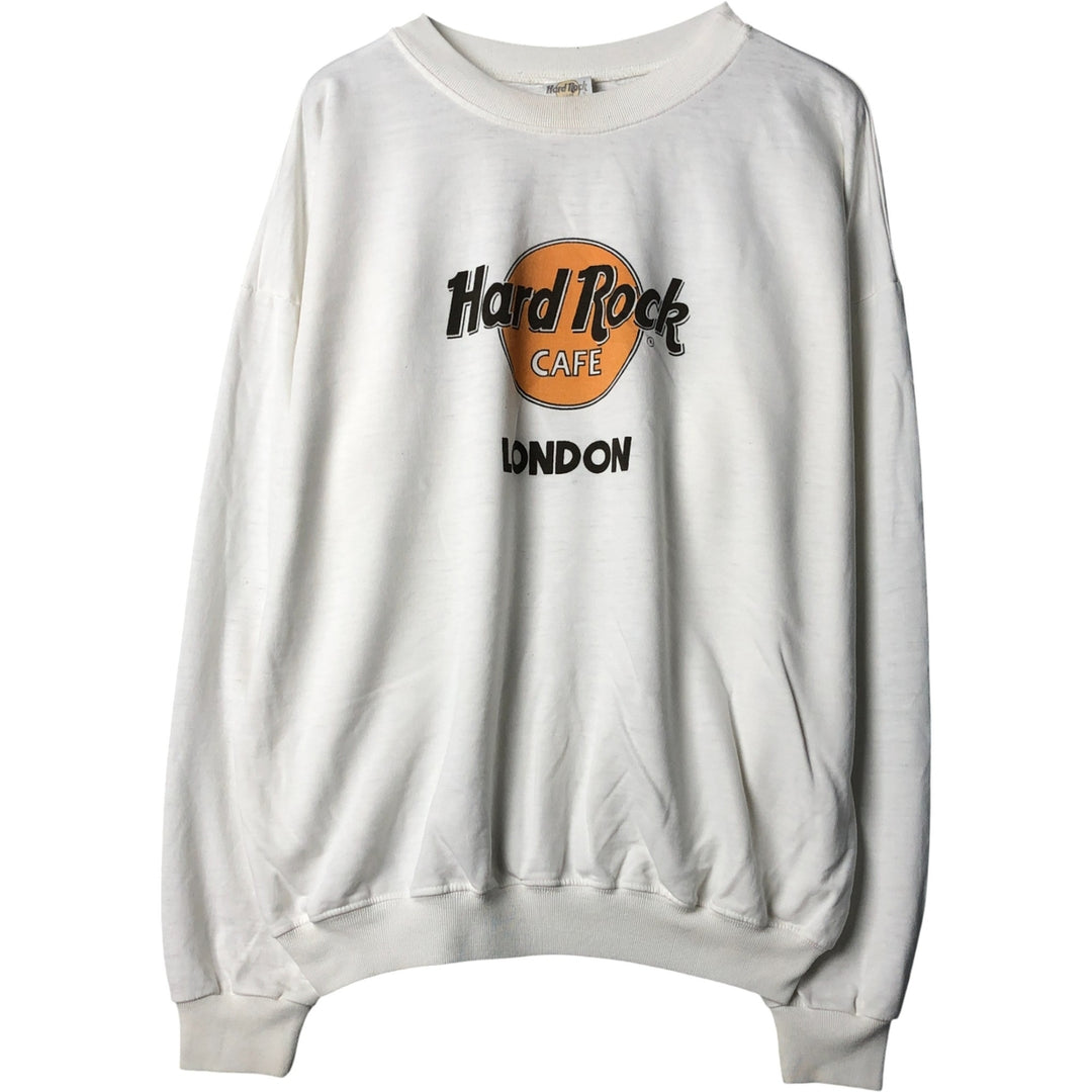 Hard Rock Cafe Advertising Sweatshirt, Men's XL polyester white type Vintage Second Hand