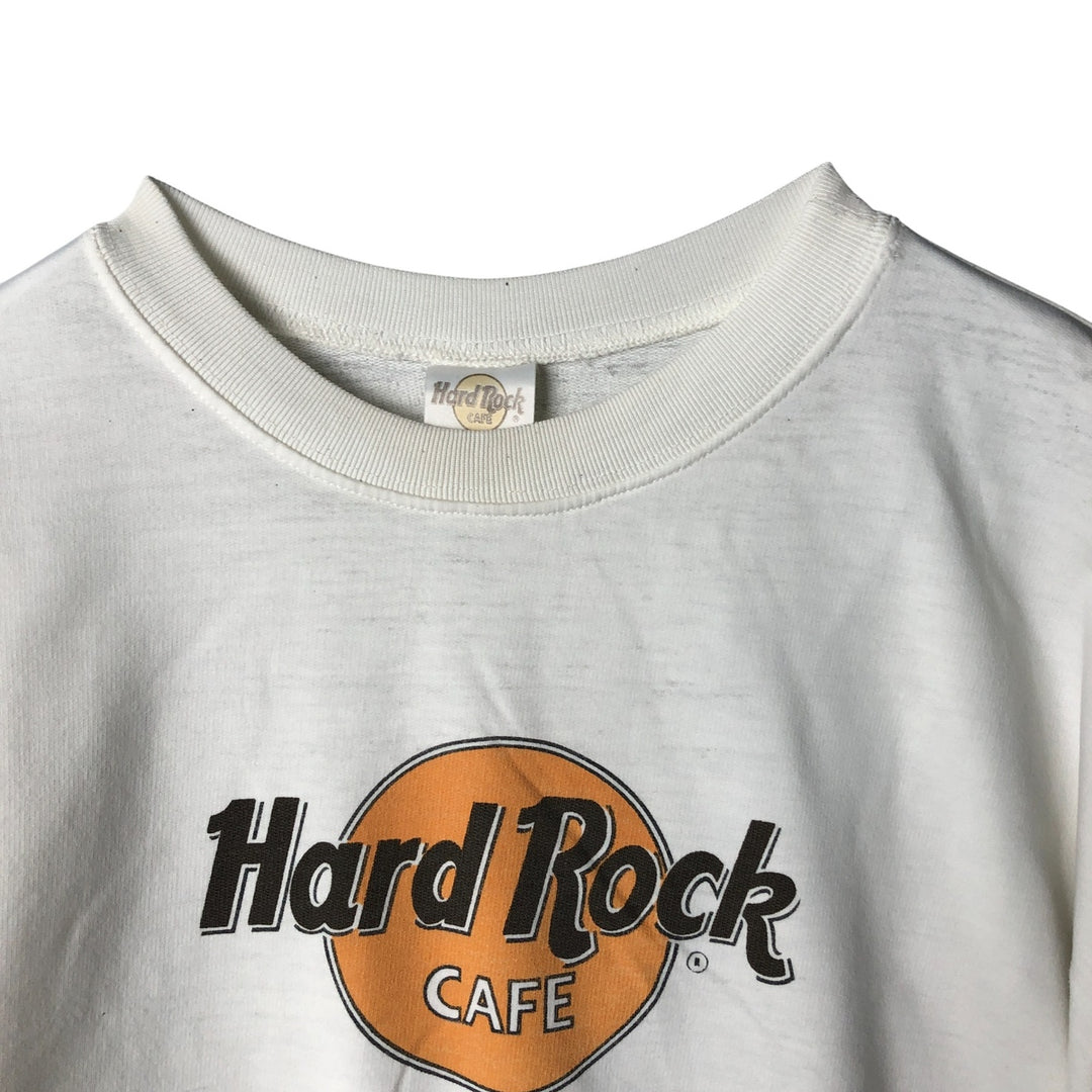 Hard Rock Cafe Advertising Sweatshirt, Men's XL polyester white type Vintage Second Hand