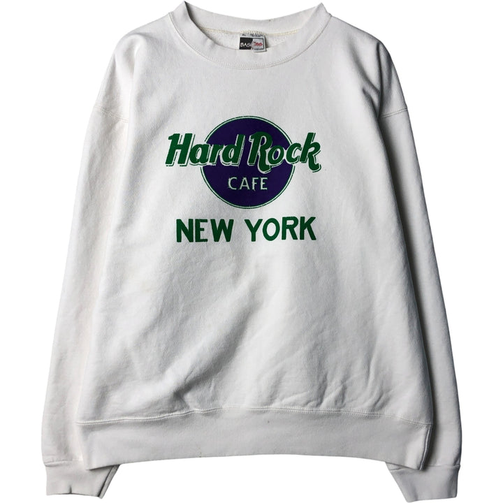 Vintage 90'S BASICSS Hard Rock Cafe Advertising Sweatshirt, Made in USA, Men's Size XL cotton white type Vintage Second Hand