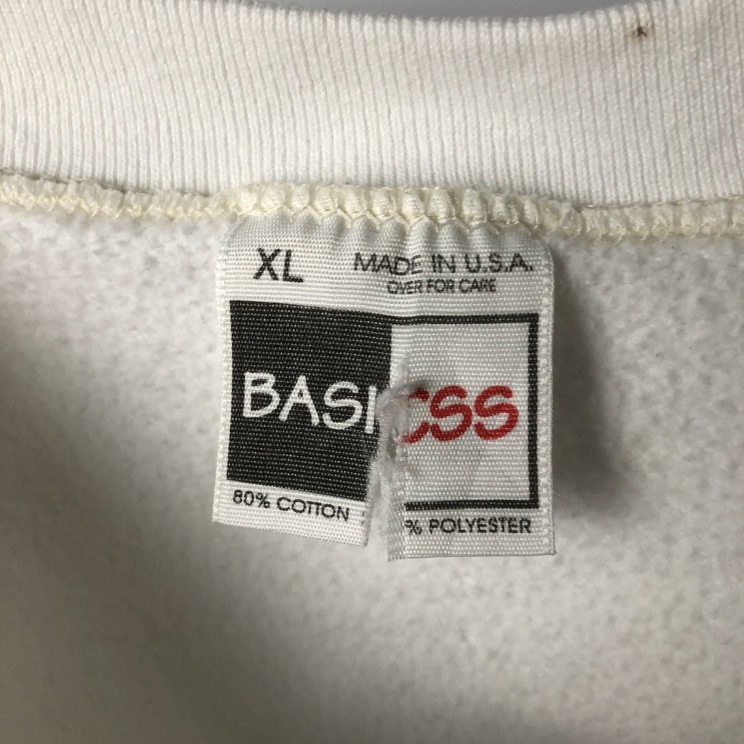 Vintage 90'S BASICSS Hard Rock Cafe Advertising Sweatshirt, Made in USA, Men's Size XL cotton white type Vintage Second Hand