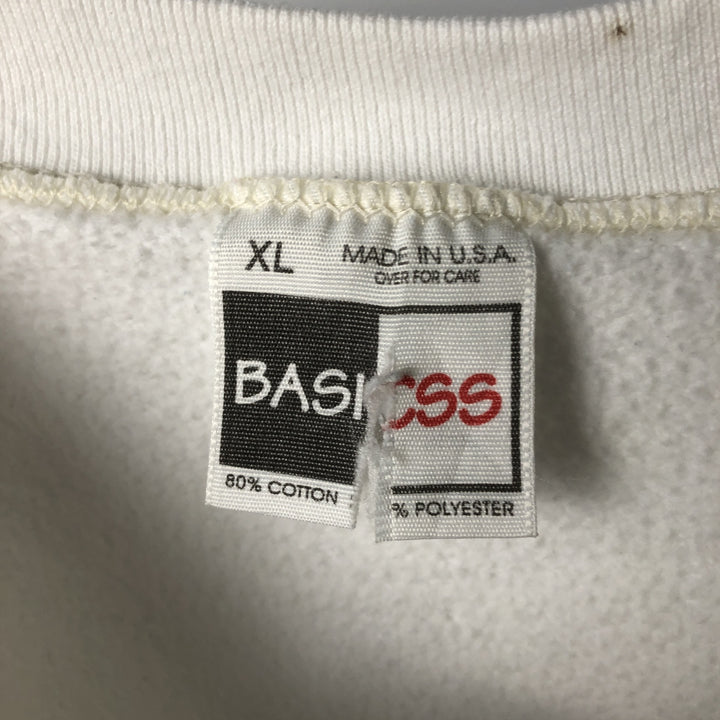 Vintage 90'S BASICSS Hard Rock Cafe Advertising Sweatshirt, Made in USA, Men's Size XL cotton white type Vintage Second Hand