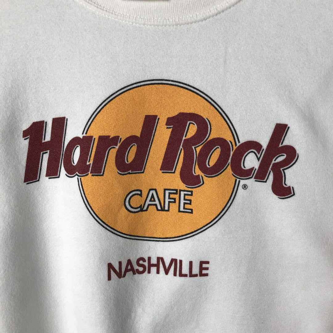Hard Rock Cafe Advertising Sweatshirt, Men's Size L polyester white type Vintage Second Hand