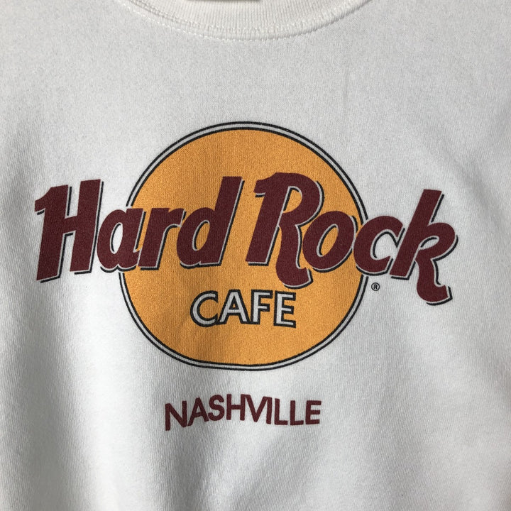 Hard Rock Cafe Advertising Sweatshirt, Men's Size L polyester white type Vintage Second Hand