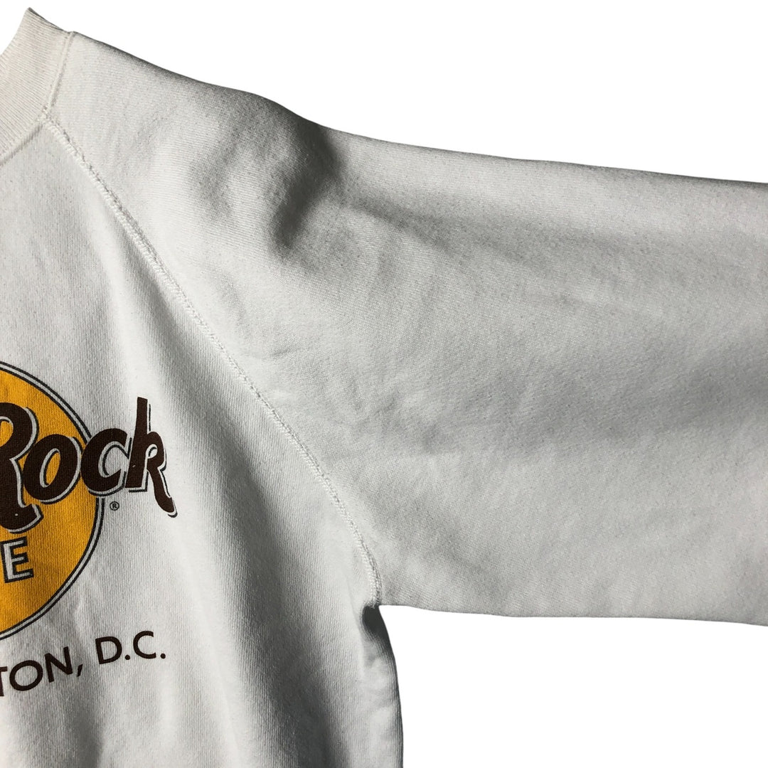 Vintage 90'S Hanes Hard Rock Cafe Advertising Sweatshirt, Made in USA, Men's XL cotton white type Vintage Second Hand