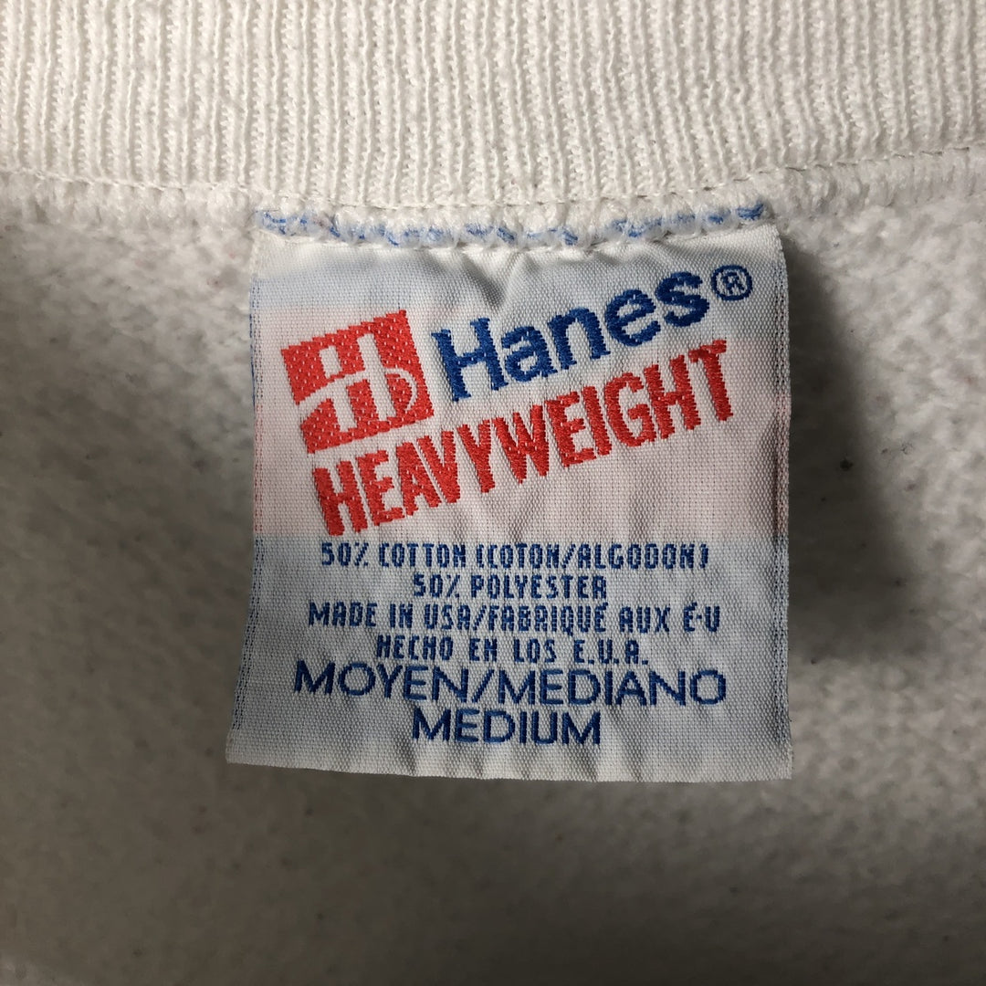 Vintage 90'S Hanes Planet Hollywood Advertising Sweatshirt, Made in USA, Men's Size Medium cotton white type Vintage Second Hand