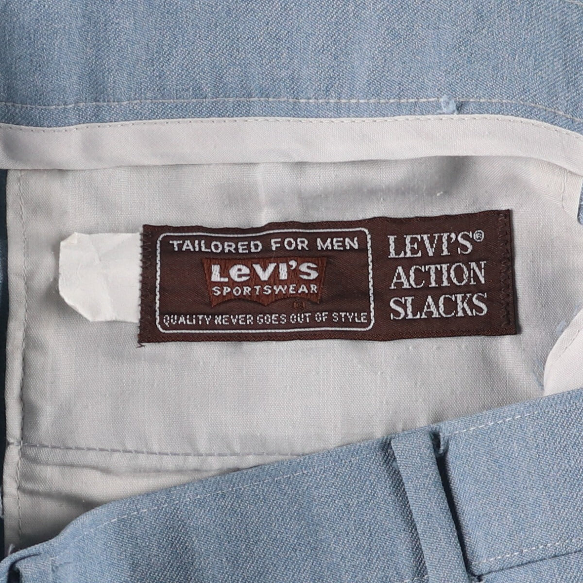 Vintage 80s-90'S Levi's Action Slacks, Men's Size 34 unclear Blue