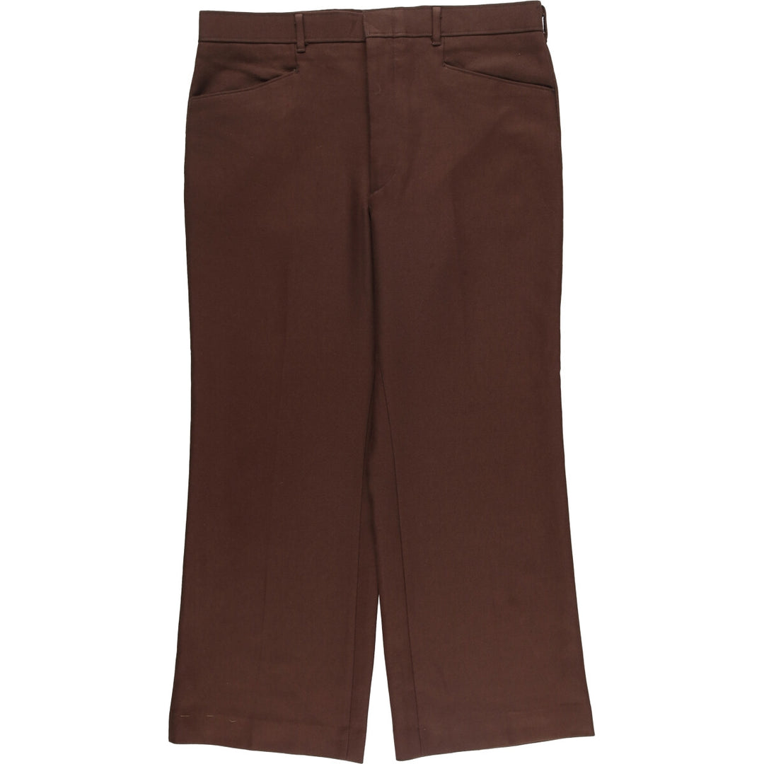 Vintage 1980'S Levi's Action Slacks, Sta-Press, wide-leg pants, men's size W35. unclear brown type Vintage Second Hand