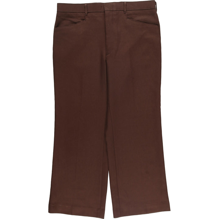 Vintage 1980'S Levi's Action Slacks, Sta-Press, wide-leg pants, men's size W35. unclear brown type Vintage Second Hand