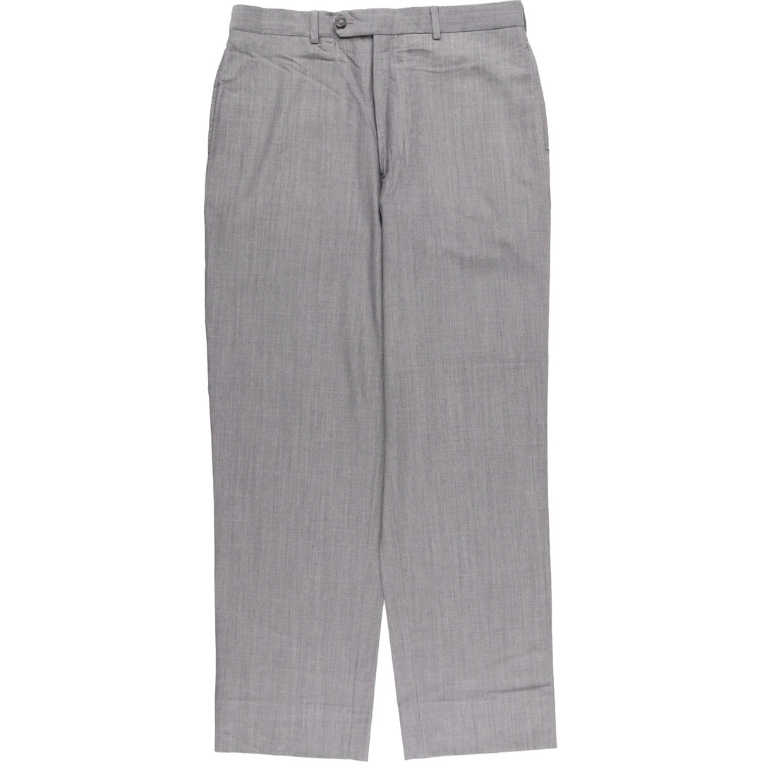 Brooks Brothers MADISON BROOKSCOOL Wool Pants, Men's Slacks, Size W33 wool gray type Vintage Second Hand