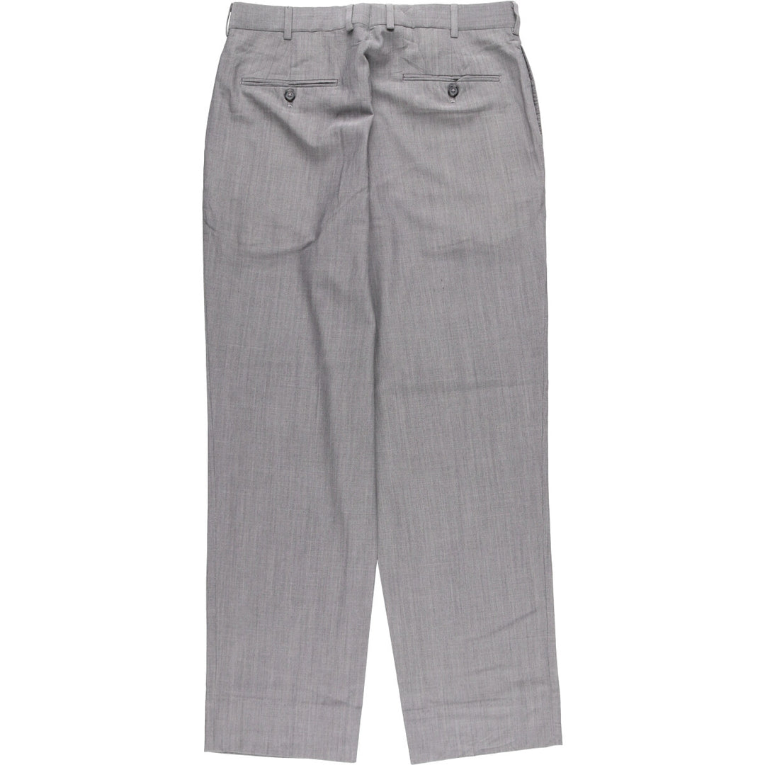 Brooks Brothers MADISON BROOKSCOOL Wool Pants, Men's Slacks, Size W33 wool gray type Vintage Second Hand