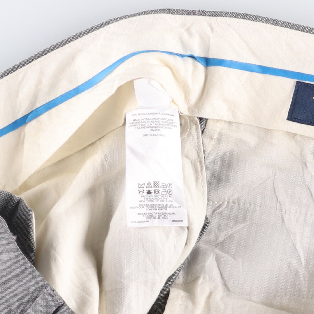 Brooks Brothers MADISON BROOKSCOOL Wool Pants, Men's Slacks, Size W33 wool gray type Vintage Second Hand