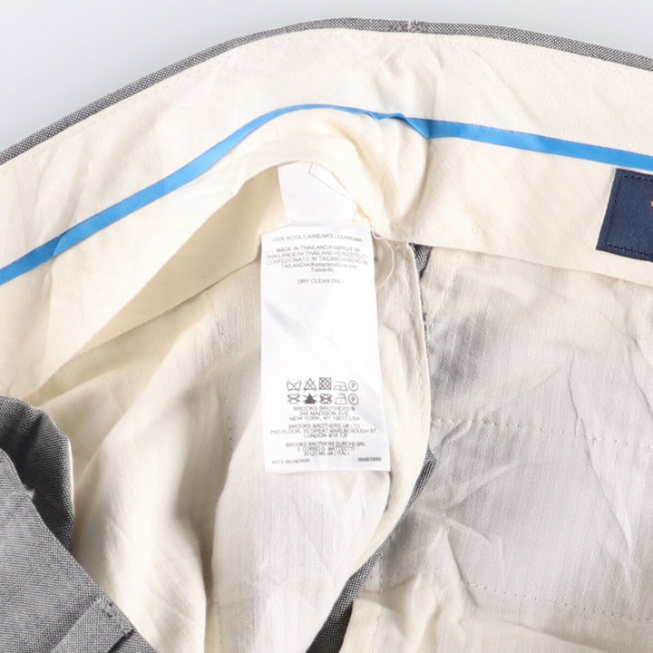 Brooks Brothers MADISON BROOKSCOOL Wool Pants, Men's Slacks, Size W33 wool gray type Vintage Second Hand