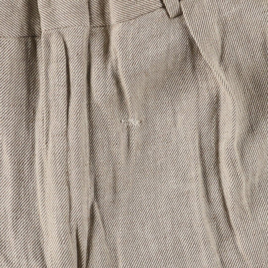 Ralph Lauren POLO by Ralph Lauren two-pleat linen pants, men's size W33. linen Beige type Vintage Second Hand