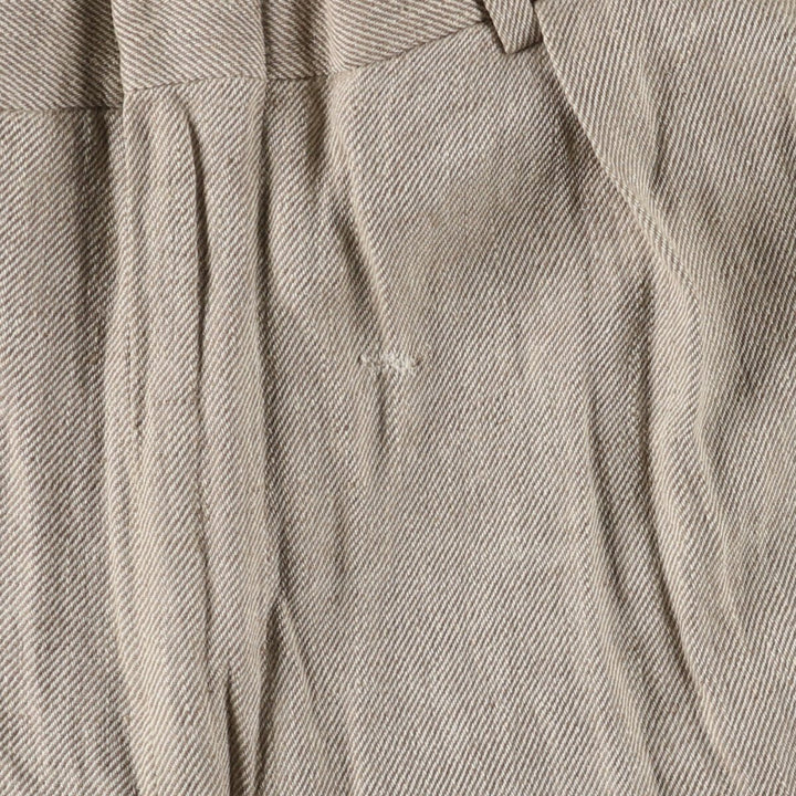 Ralph Lauren POLO by Ralph Lauren two-pleat linen pants, men's size W33. linen Beige type Vintage Second Hand