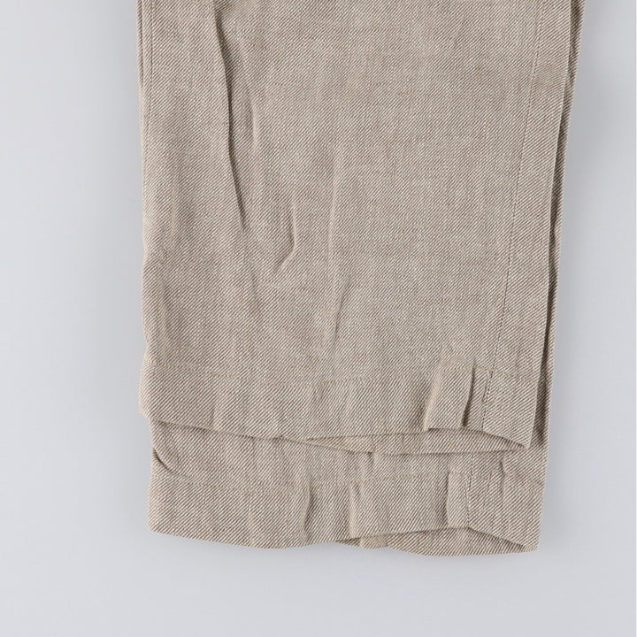 Ralph Lauren POLO by Ralph Lauren two-pleat linen pants, men's size W33. linen Beige type Vintage Second Hand