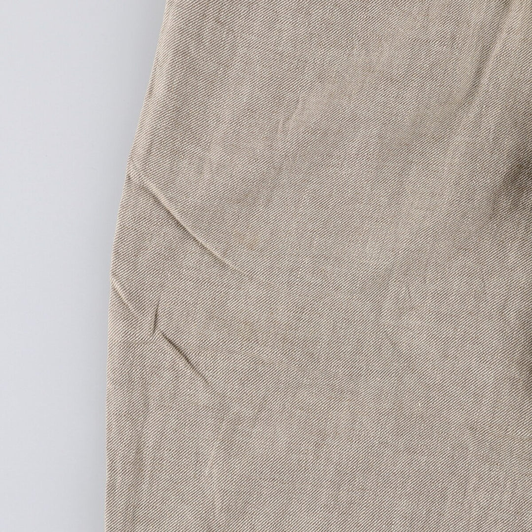 Ralph Lauren POLO by Ralph Lauren two-pleat linen pants, men's size W33. linen Beige type Vintage Second Hand